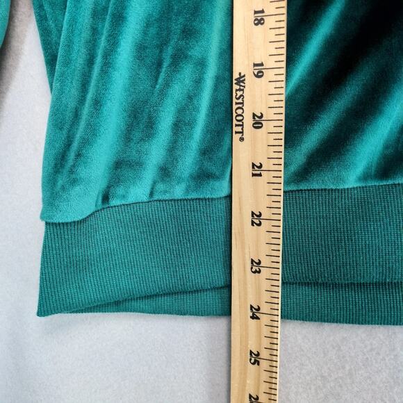 Ashley Blue 2pc Green Velour Tracksuit Women's Plus 1X/2X Sweatshirt Sweatpants - Picture 4 of 10